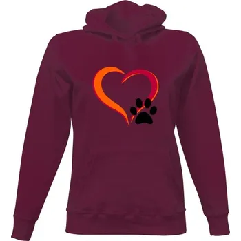 Dámská mikina Dámská mikina s kapucí s potiskem I Love You dámské