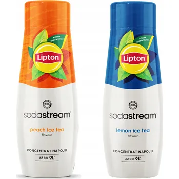 Sirup pro výrobník sody 2x Sirup SodaStream Lipton Ice Tea Peach Broskev + Ice Tea Lemon