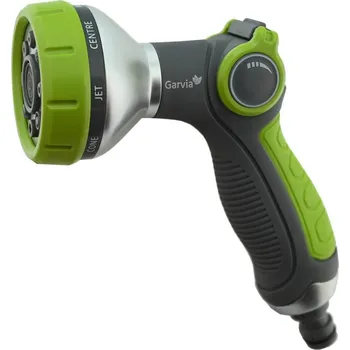 Zavlažovač Pistole zavlažovací - kruhová 8 funkcí - kov/plast GARVIA