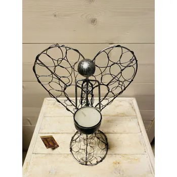 Dekorativní drátěný anděl na svíčku