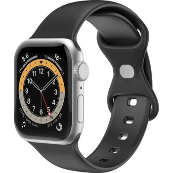 Řemínek Celly silikonový na Apple Watch 42/44/45 mm - černý