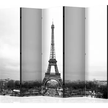 Paraván Paraván 5dílný - Paříž: Černobílá fotografie