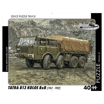 Puzzle RETRO-AUTA Puzzle TRUCK č.21 Tatra 813 Kolos 8x8 (1967-1982) 40 dílků