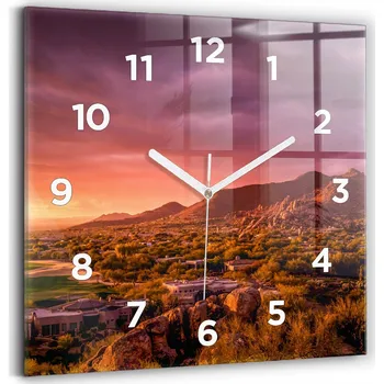 Hodiny Nástěnné hodiny Wallfluent růžové 30 cm