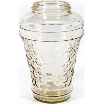 Váza Hřbitovní skleněná váza Hrozen kouřová