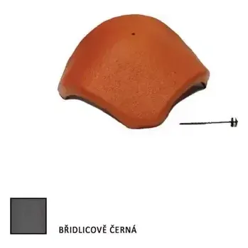 Střešní krytina Bramac hřebenáč rozdělovací s hřebem břidlicově černá
