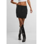 Ladies Short Patched Pocket Skirt - black XS