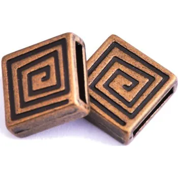 Dětské navlékací korálky Kovové korálky 5x14x14mm mosaz