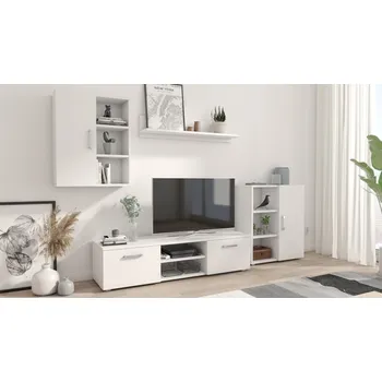 Obývací stěna Nábytková Stěna DEDAL BÍLÁ rtv komoda skříňka police