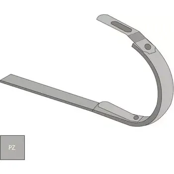 okap Žlabový hák 330 mm o délce 610 mm, pozink