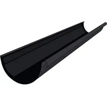 okap Žlab 330 mm, délka 5000 mm pozink RAL 9005 černá barva