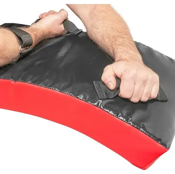 Lapa na box a MMA Boxovací odražeč Lapa velký obdélník - prohnutý Velký obd - proh, s. kůže, červeno-černá