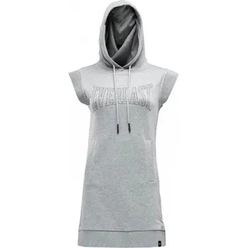Dámské šaty dámské šaty, dlouhá mikina EVERLAST - HEATHER GREY - M (Everlast Yokote Hooded Dress Womens)