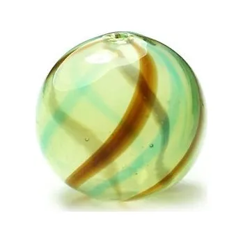 Dětské navlékací korálky Skleněný foukaný korálek zelený 20mm