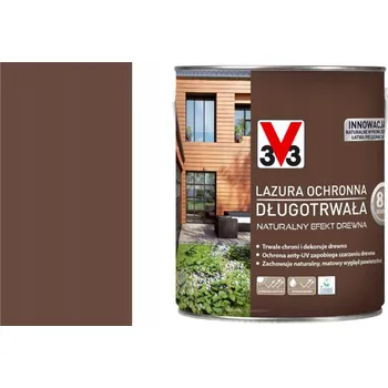 barva a nátěr na dřevo Lazura s lakem V33 2,5 l hnědá