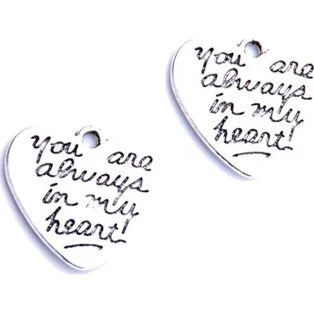 Přívěsek Přívěsek SRDCE, 20x21mm, 2ks