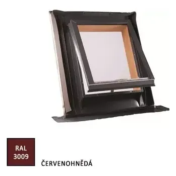 Střešní vikýř UNI profilovaná krytina 600x600mm RAL 3009 červenohnědá