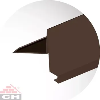 Pozinkovaná závětrná lišta spodní rozv. šíře 410 mm / 2 m, RAL 8028