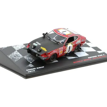 autíčko DeAgostini Datsun 240Z Safari Rally 1973 1:43 - Rally Cars časopis v polštině s modelem #54 Datsun 240Z 1:43 - kovový model auta