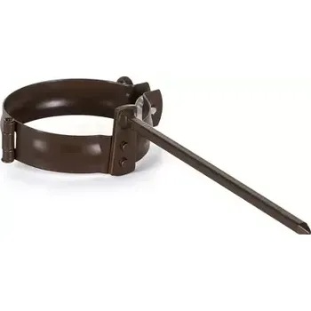 okap Pozinkovaná objímka 100 mm s hrotem 200 mm RAL 8017 hnědá barva