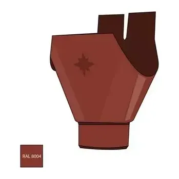 okap Pozinkovaný kotlík 330/100 mm RAL 8004 cihlově červená barva