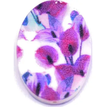 Dětské navlékací korálky Perleťové korálky fialový květ - - - VYBERTE VARIANTU Velikost: 20x30mm, 1ks