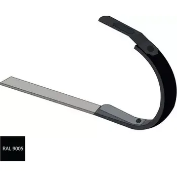 okap Žlabový hák 250 délka 430 mm pozink RAL 9005 černá