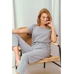 Taro, dámské pyžamo 3325-Meg, krátký rukáv, šedý melír, vel. M