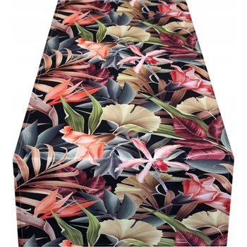 ubrus Obrus běhoun odolný proti skvrnám - Květiny džungle - 40x140 cm