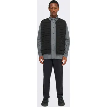 Pánská vesta Knowledge Cotton GO ANYWEAR™ quilted padded zip vest 1300 Black Jet L