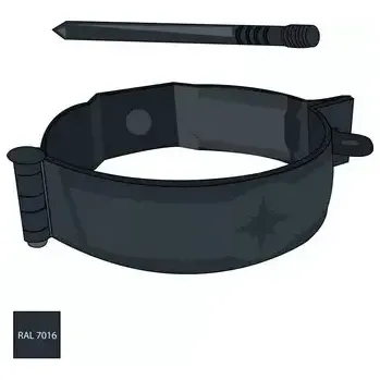 okap Pozinkovaná objímka 80 mm s hrotem 140 mm RAL 7016 antracitová barva