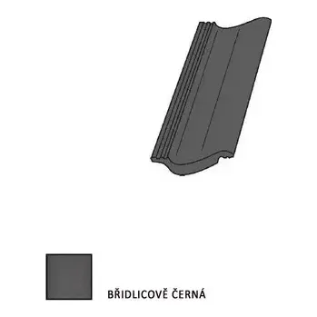 Střešní krytina Bramac Moravská plus půlka břidlicově černá