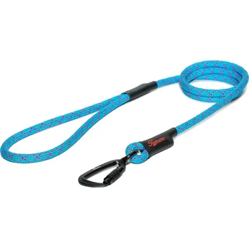Vodítko pro psa Tamer Lanové vodítko KLASIK TWIST velký pes | Bledě modré s neon růžovou linkou - 054 Délka: 115 cm