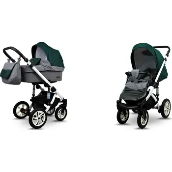 Kočárek Dětský kočárek 2v1 BabyLux Sky Lark - kombinovaný kočárek s hlubokou korbou a sportovní sedačkou