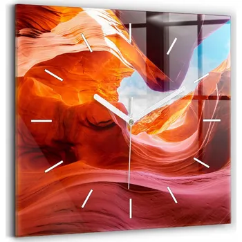 Hodiny Nástěnné hodiny Wallfluent oranžové odstíny 30 cm