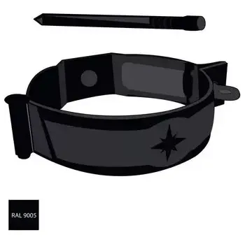 okap Pozinkovaná objímka 100 mm s hrotem 300 mm RAL 9005 černá barva