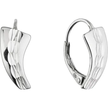 Náušnice Stříbrné náušnice s ozdobným prolisováním 61076