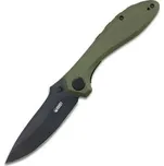 Kubey KU314G Ruckus Green Black vreckový nôž 8,4 cm, čierna, zelená, G10, spona