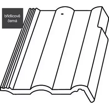 Střešní krytina Bramac CLASSIC AERLOX ULTRA krajní taška levá Protector PLUS břidlicově černá