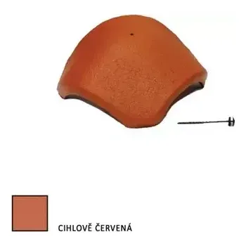 Střešní krytina Bramac hřebenáč rozdělovací s hřebem červená