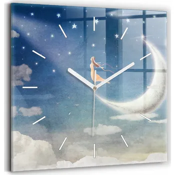 Hodiny Nástěnné hodiny Wallfluent modré 30 cm