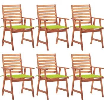 OMAXI Zahradní jídelní židle 6 ks s poduškami masivní akáciové dřevo 509487