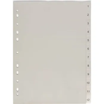 Rozdružovač A4 plastový šedý - 1 - 12