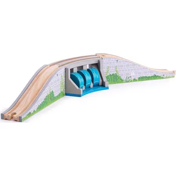 Vláček a vláčkodráha Bigjigs Rail Most s vodopádem