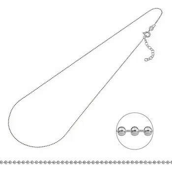 Řetízek Nefertitis Stříbrný řetízek korálkový fazetovaný Ag 925 nastavitelná délka 40 - 43 cm 40 - 43 cm, 1,6 g