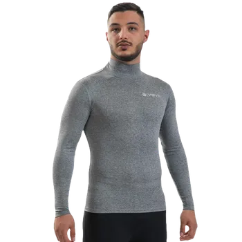 funkční tričko s vysokým límcem a dlouhým rukávem givova Corpus 3 šedá 0044 M