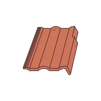 betonová krytina Bramac Classic krajní taška pravá červená