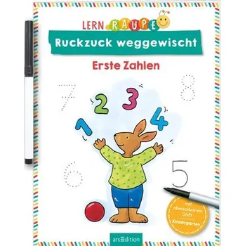 První čtění Lernraupe - Ruckzuck weggewischt! Erste Zahlen - Corina Beurenmeister