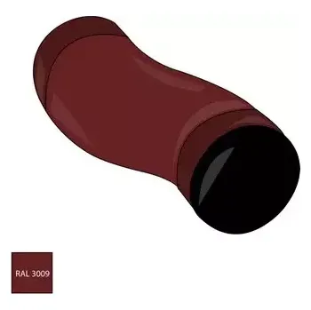 okap Odskokové koleno 100 mm pozink RAL 3009 červenohnědá barva