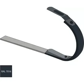 okap Žlabový hák 250 délka 430 mm pozink, RAL 7016 antracit